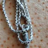 زنجیر نقره ونیزی همراه با اویز