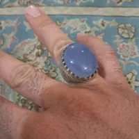 انگشتر عقیق یمنی کبود
