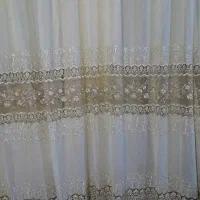 پرده کتان و شیشه ای فلت با زیر پرده