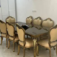 مبلمان استیل۱۱نفره و نها خوری ۸نفره ،همراه لاوست