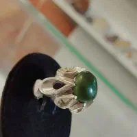 انگشتر نقره سنگ یشم