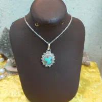 گردنبند فیروزه قاپ نقر.ه|بدلیجات|کرمانشاه, |دیوار