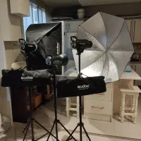 تجهیزات کامل نور فلاش سافت باکس و ... GODOX