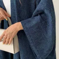 مانتو عبایی ژاکارد پنبه شکلاتی نصف قیمت مزون ها|لباس|جوانرود, |دیوار