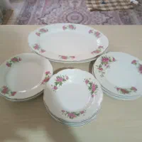 بشقاب و گلاب پاش قدیمی همه با هم سه میلیون