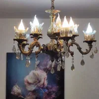 لوستر آنتیک رنگ برنزی|لوستر و چراغ آویز|ملایر, |دیوار