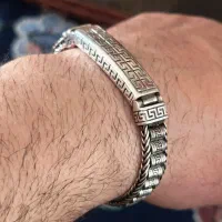 دستبند تمام نقره ایتالیا دست ساز