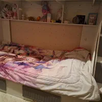 تخت خواب کودک و نوجوان دوطبقه با پله ممبران|تخت و سرویس خواب|گرمدره, |دیوار