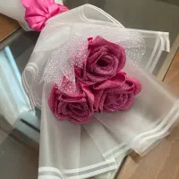 دسته گل روبانی