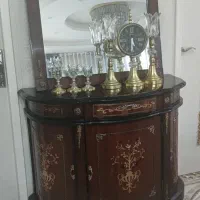 آینه کنسول چوب راش منبت کاری|بوفه، ویترین، کنسول|اهواز, پادادشهر|دیوار
