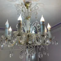 لوستر ۸شاخه کریستالی