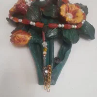 قاب گل دیواری با ۱۵عددعقیق قدیمی