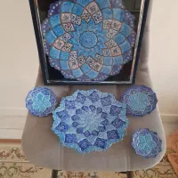 بشقاب مینا کاری اصفهان|صنایع دستی و سایر لوازم تزئینی|مشکین‌دشت, |دیوار