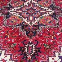 جفت فرش نه متری انگشت بافت نقشه تاجری هریس