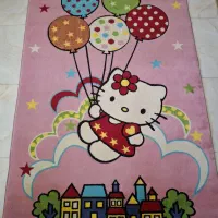 قالی اتاق کودک دخترانه 4متری طرح کیتی سالم نو1600|فرش|اسلامشهر, شهرک مفیدی|دیوار