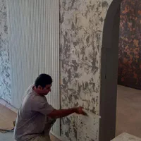 رنگ امیزی ونقاشی رنگامیزی ساختمان وپتینه|خدمات پیشه و مهارت|اهواز, پادادشهر|دیوار