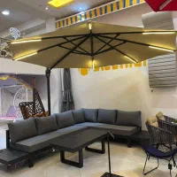 چتر آلومنیومی فضای باز شایلی اشیک هشت ضلعی قطر 3.5