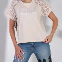 تیشرت آستین گیپور شیک سه رنگ