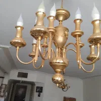 لوستر آبکاری شده طلا|لوستر و چراغ آویز|پردیس, فاز ۱۱|دیوار