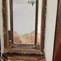 آینه کنسول چوبی