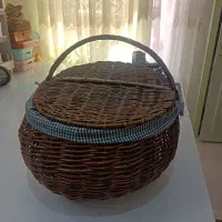 سبد حصیری پیکنیک|صنایع دستی و سایر لوازم تزئینی|مشهد, کوشش|دیوار