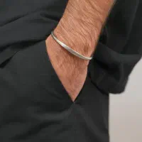 بنگل نقره مینیمال مردانه|جواهرات|تهران, هروی|دیوار