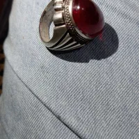 انگشتر نقره یاقوت