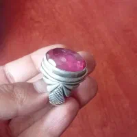 انگشتر نقره دست ساز باسنگ توپاز