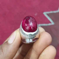 انگشتر نقره یاقوت