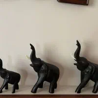 مجسمه فیل چوبی