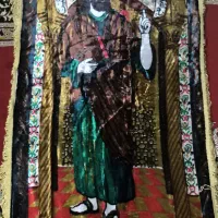 پارچه مخمل دیوارکوب شمایل حضرت محمد