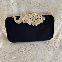 کیف مجلسی آکبند دو رو جواهر دوزی