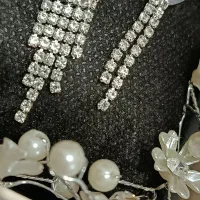 ست گردنبند و گوشواره نقره ای ترند و دخترونه