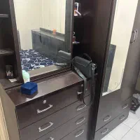 سرویس چوبی اتاق خواب و تشک و پاتختی