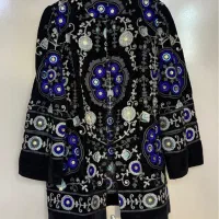 مانتو مخمل سوزندوزی