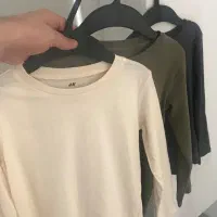 سه تا تی شرت آستین بلند نخی h&m ترکیه