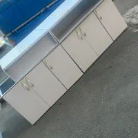 کابینت گالوانیزه با درب های چوبی