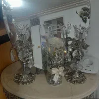 اینه و شمدان نقره ای سالم