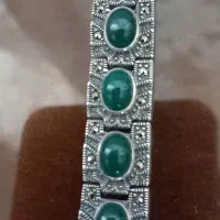 دستبند نقره سنگ عتیق قدیمی ۵۰ ساله ۳۱ گرم