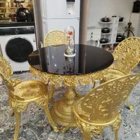 میزناهارخوری4نفره بزرگ برنجی درحداکبندمناسب جهیزیه