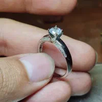 انگشتر حلقه نقره مدل سولیتر