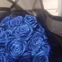 دسته گل آبی