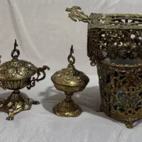 قندان برنزی ، جاکلیدی برنز ، سطل آشغال برنز