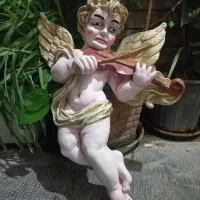 فروش مجسمه فرشته بال دار نوازنده