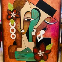 تابلوی طرح برجسته اکریلیک در ابعاد ۸۰*۱۲۰ هنر دست