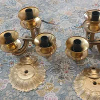 لوستر... دیوارکوب برنج ابکاری طلا