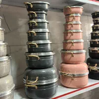 ظروف گرانیتی چهارده پارچه و ۷پارچه مناسب جهیزیه|ظروف پخت‌وپز|سلماس, |دیوار