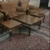 مبل سلطنتی.  ۹ نفره   سالم با ۳ تا گل میز|مبلمان خانگی و میز عسلی|اهواز, آریاشهر|دیوار