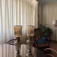 جا شمعی لاله کریستال و برنج|صنایع دستی و سایر لوازم تزئینی|تهران, فردوسی|دیوار