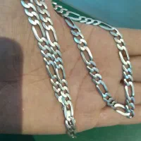زنجیر نقره ایتالیا اصل  مدل تخت فیگارو|جواهرات|تهران, تهرانپارس شرقی|دیوار